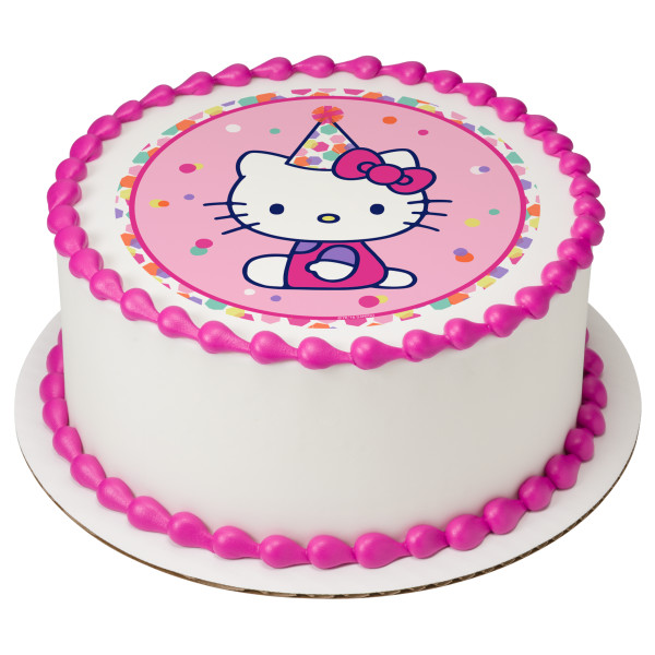 Hello Kitty Big Smiles Edible Cake Topper Image - Walmart.com