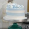 Blue Candy Stripped Cake